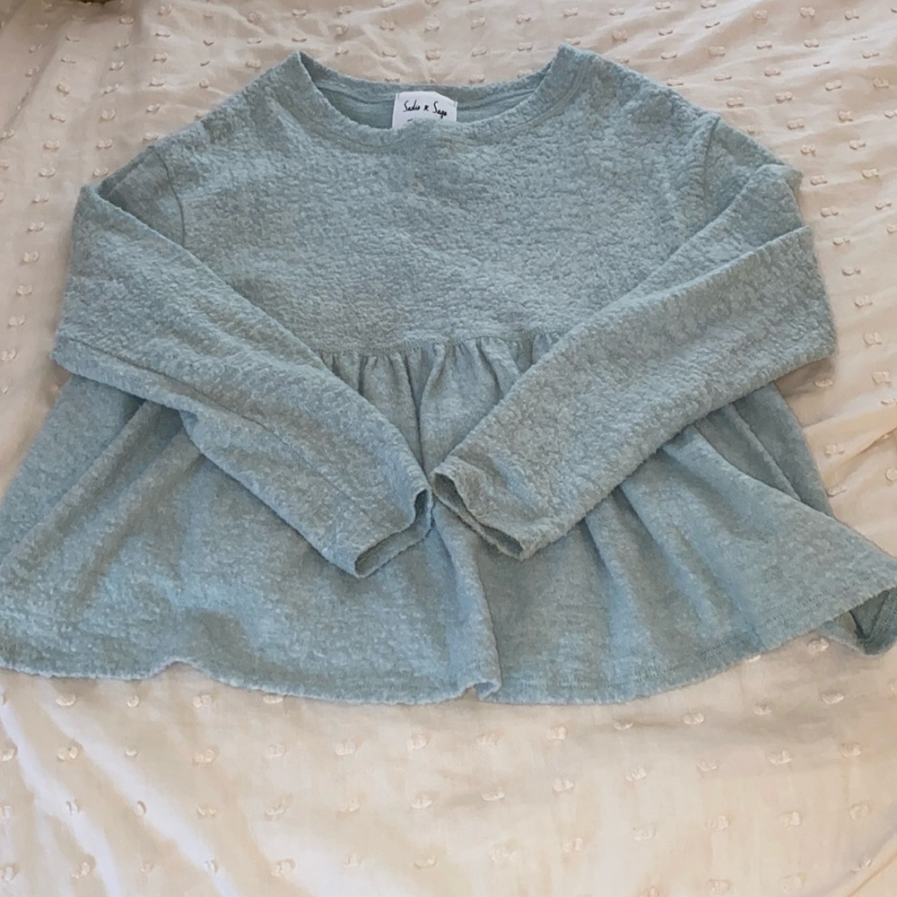 Peplum Long Sleeve Top